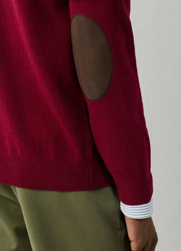 Donkerrode pullover met ritsje Hackett - HM7000243/283