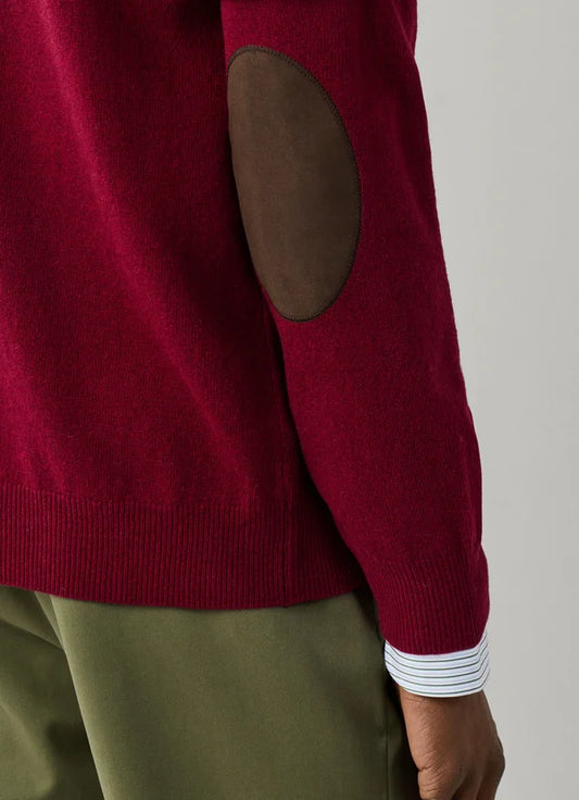 Donkerrode pullover met ritsje Hackett - HM7000243/283