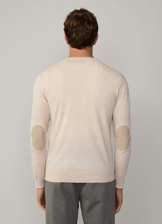 Offwhite cotton cashmere crew neck pullover Hackett - HM703314/803