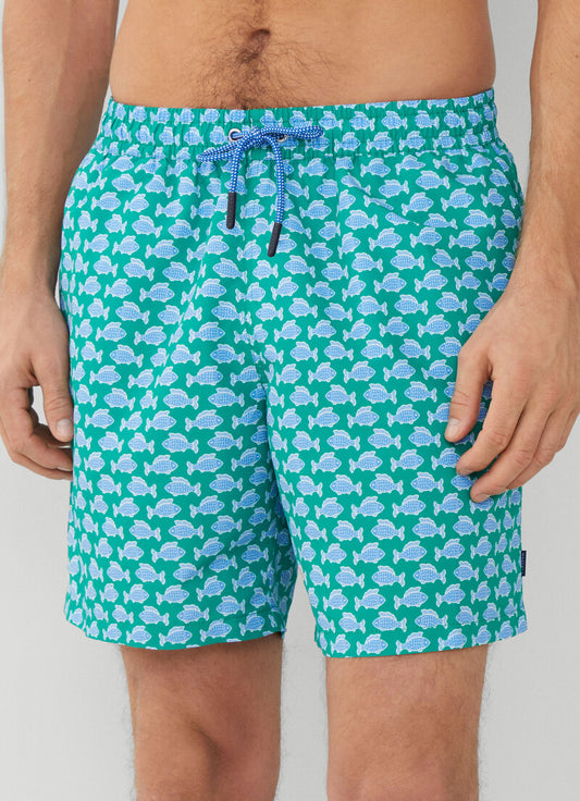 Blue green swimshorts with fish Hackett - HM10057/653