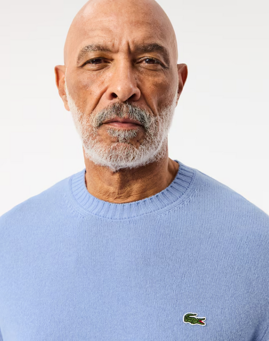 Light blue woolen crew neck pullover Lacoste - AH2916-43/HBP