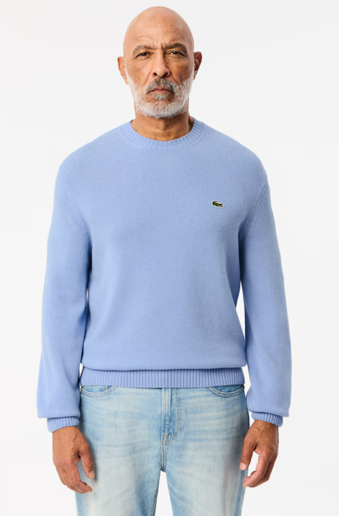 Light blue woolen crew neck pullover Lacoste - AH2916-43/HBP