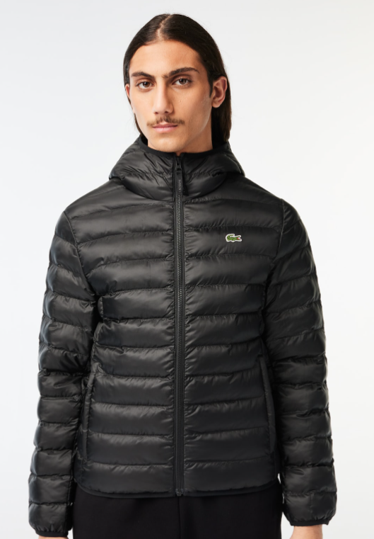 Zwarte licht gewatteerde parka Lacoste - BH0539/031