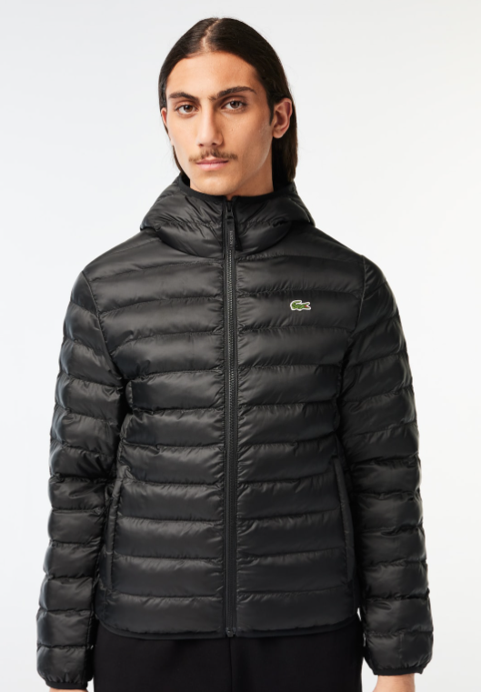 Zwarte licht gewatteerd parka Lacoste - BH0539/031