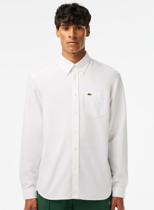 White cotton regular fit shirt Lacoste - CH1911/001