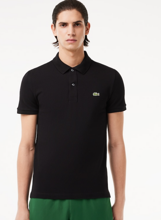 Zwarte katoenen klassieke pasvorm polo Lacoste - L1212-41/031