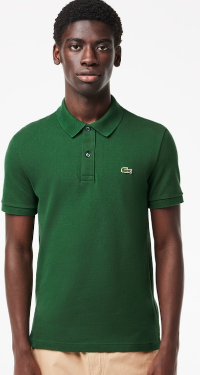 Dark green cotton classic fit polo Lacoste - L1212-41/132