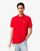 Rode katoenen regular fit polo Lacoste - L1212-61/240