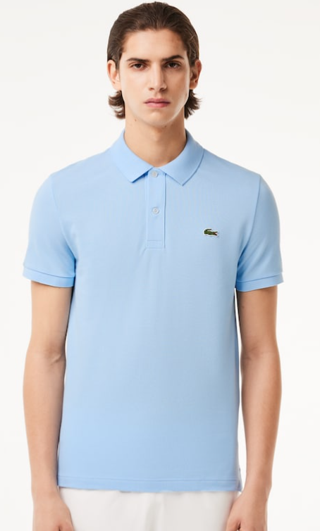 Light blue cotton classic fit polo Lacoste - L1212-41/HBP
