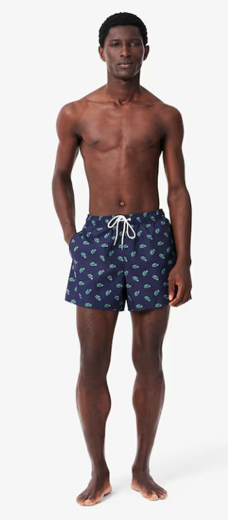 Navy swimtrunks with crocodiles Lacoste - MH7188-51/QRN