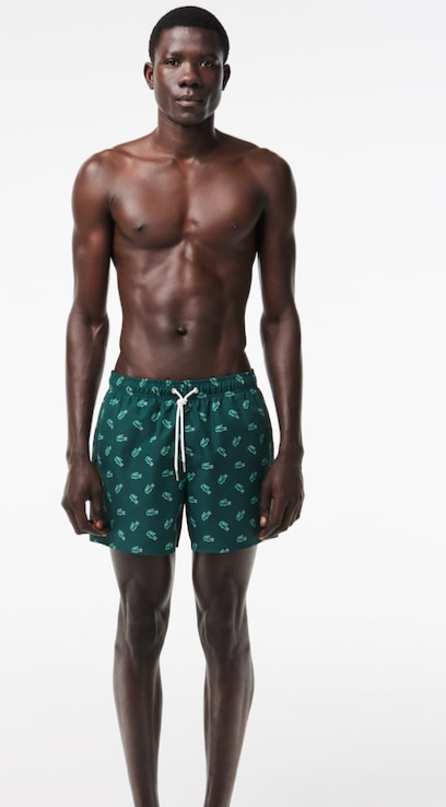 Dark green swimshorts with crocodiles Lacoste - MH7188/DCJ