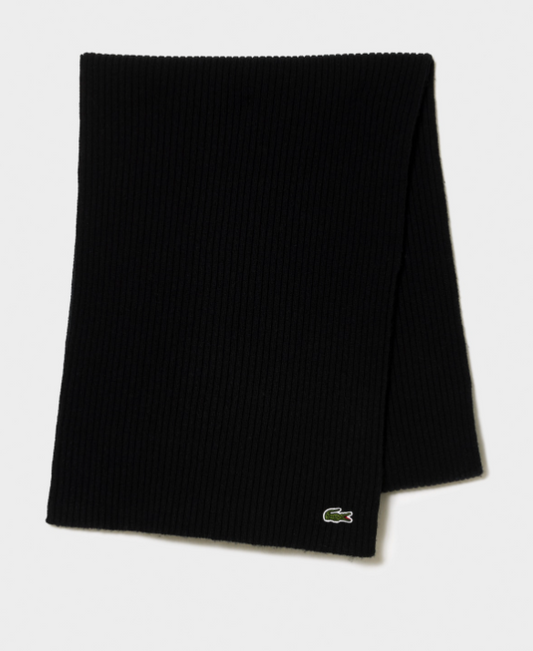 Black woolen scarf Lacoste  - RE0058/031