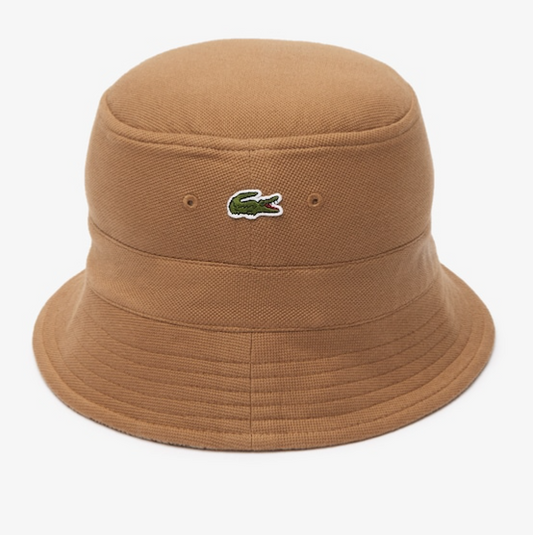 Beige bucket hat with print Lacoste - RK7593/IRP