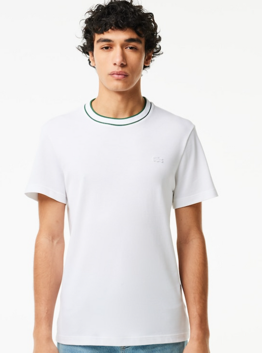 White cotton crew neck T-Shirt Lacoste - TH8174/001