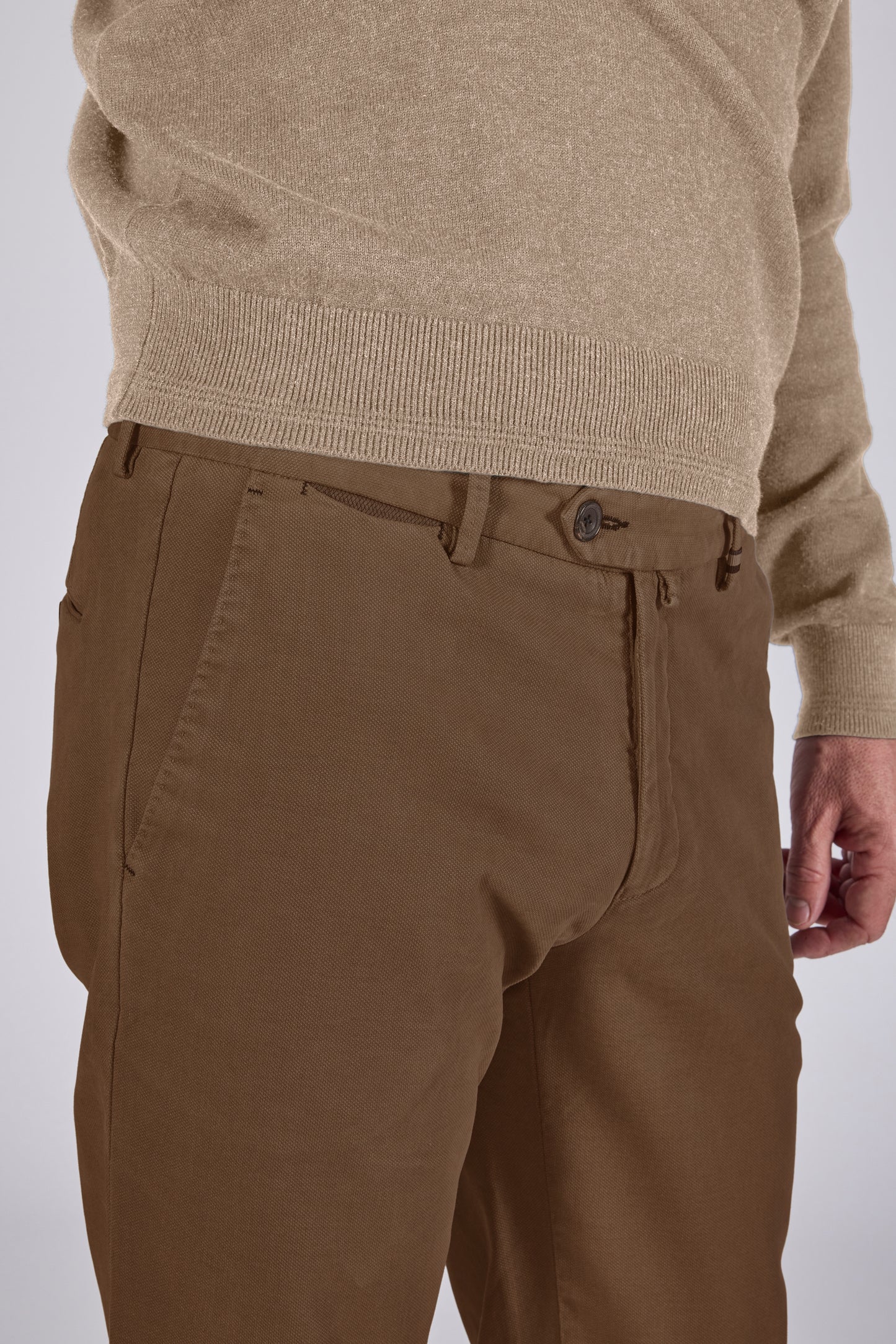 Cognac regular fit trousers Zilton - Magnus-A 24/460