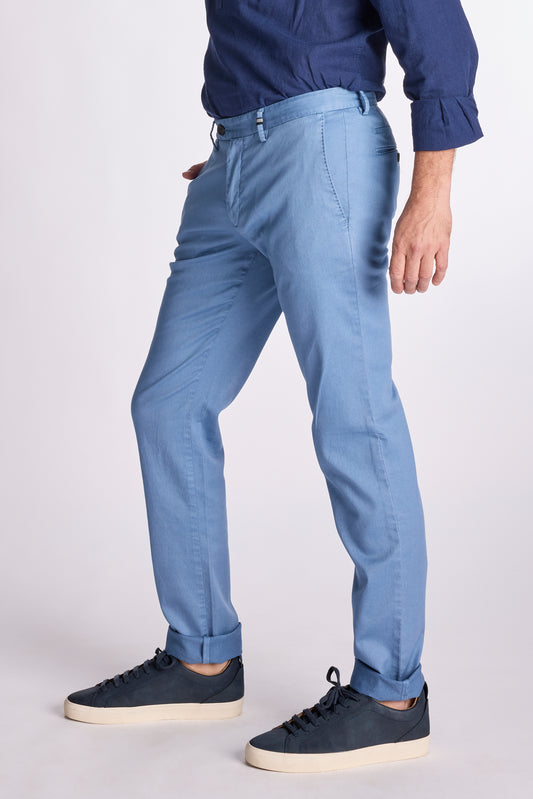 Blauwe katoenen regular fit broek Zilton - Magnus-A 32/321