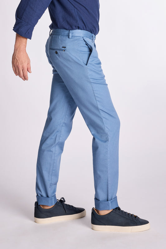 Blauwe katoenen regular fit broek Zilton - Magnus-A 32/321