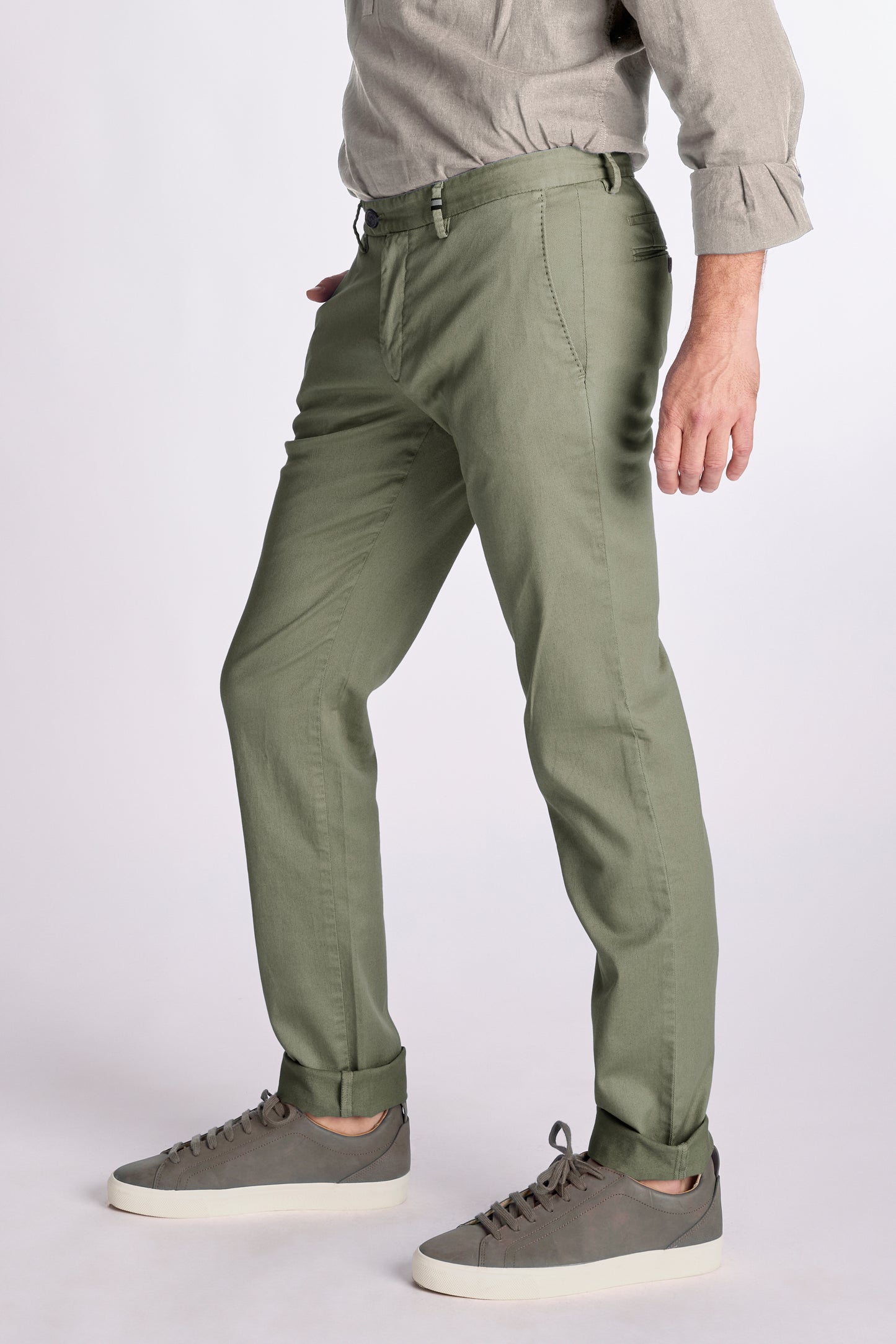 Groene katoenen regular fit broek Zilton - Magnus-A 32/580