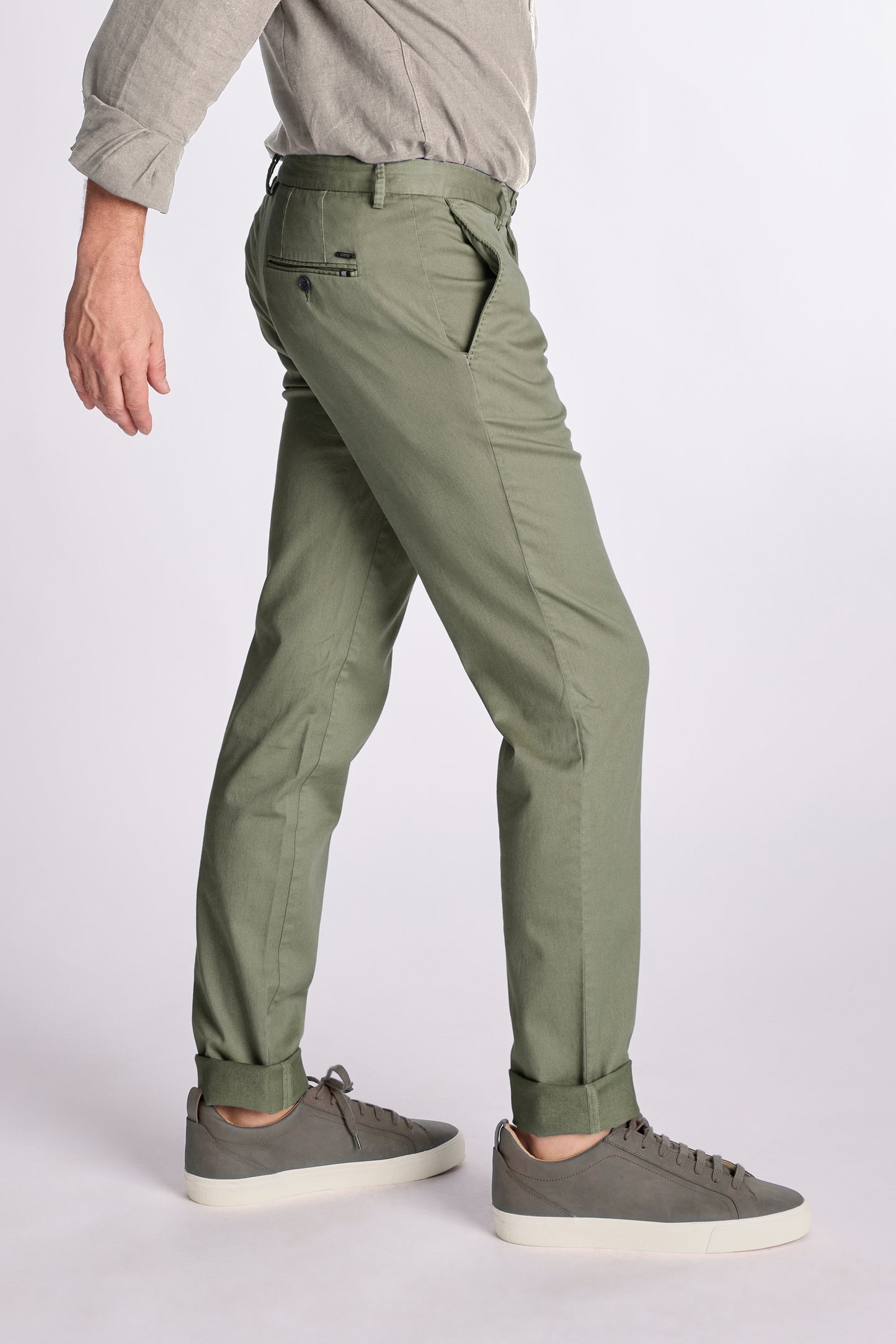 Groene katoenen regular fit broek Zilton - Magnus-A 32/580