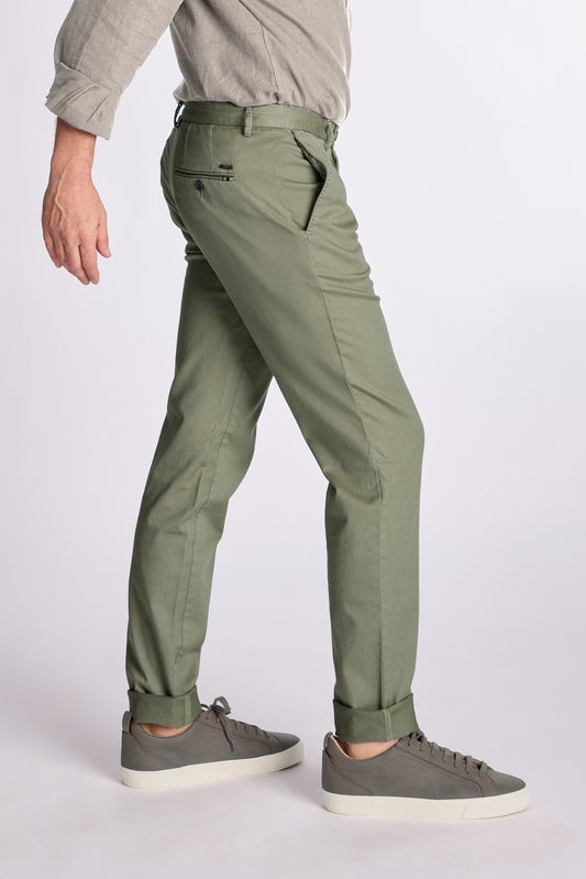 Groene katoenen regular fit broek Zilton - Magnus-A 32/580