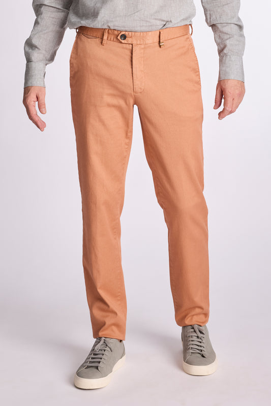 Oranje katoenen regular fit broek Zilton - Magnus-A 32/763