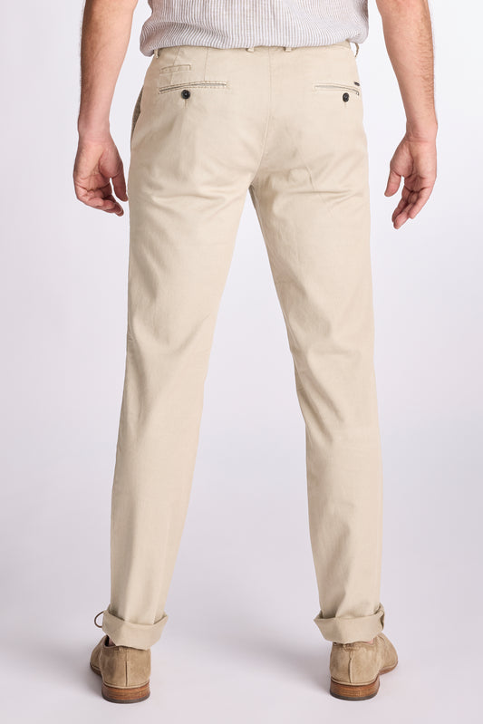 Offwhite katoenen regular fit broek Zilton - Magnus-A 32/112