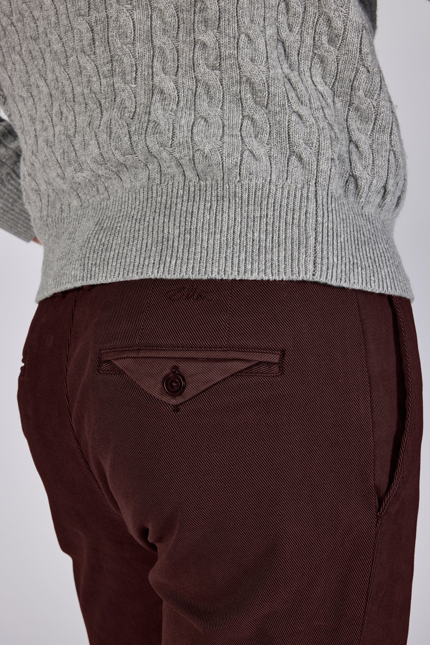 Burgundy cotton regular fit trousers Zilton - Magnus-P 27/683