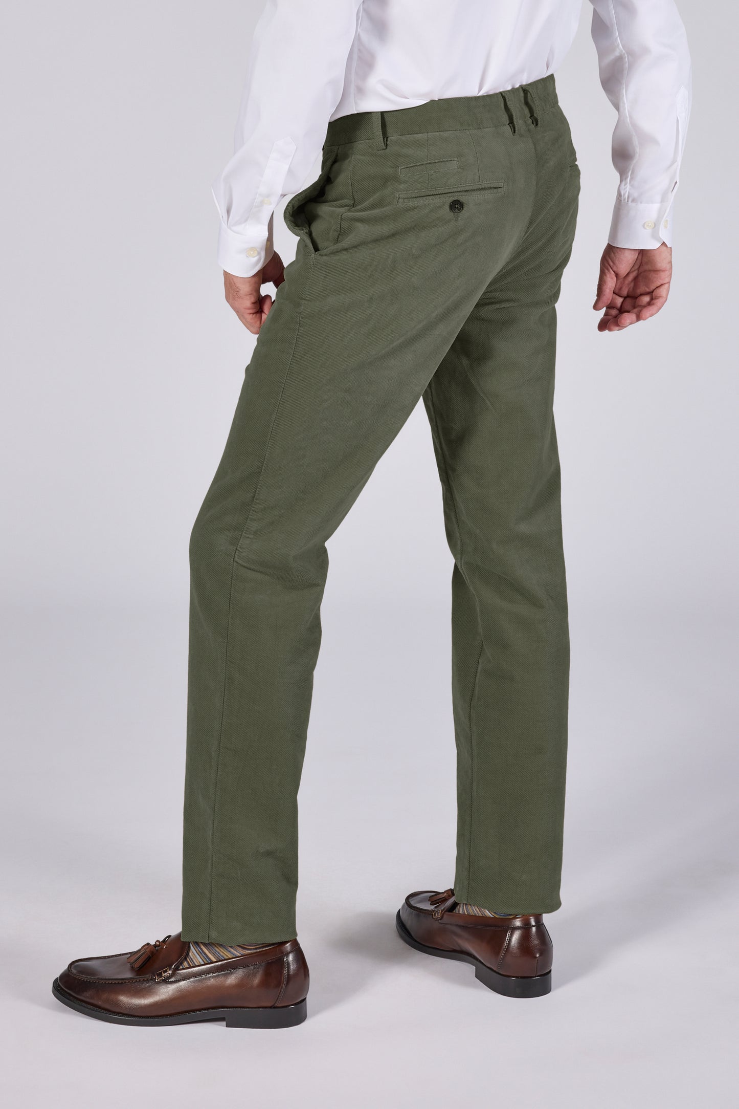 Beige corduroy moleskin regular fit trousers Zilton - Magnus-P 50/412