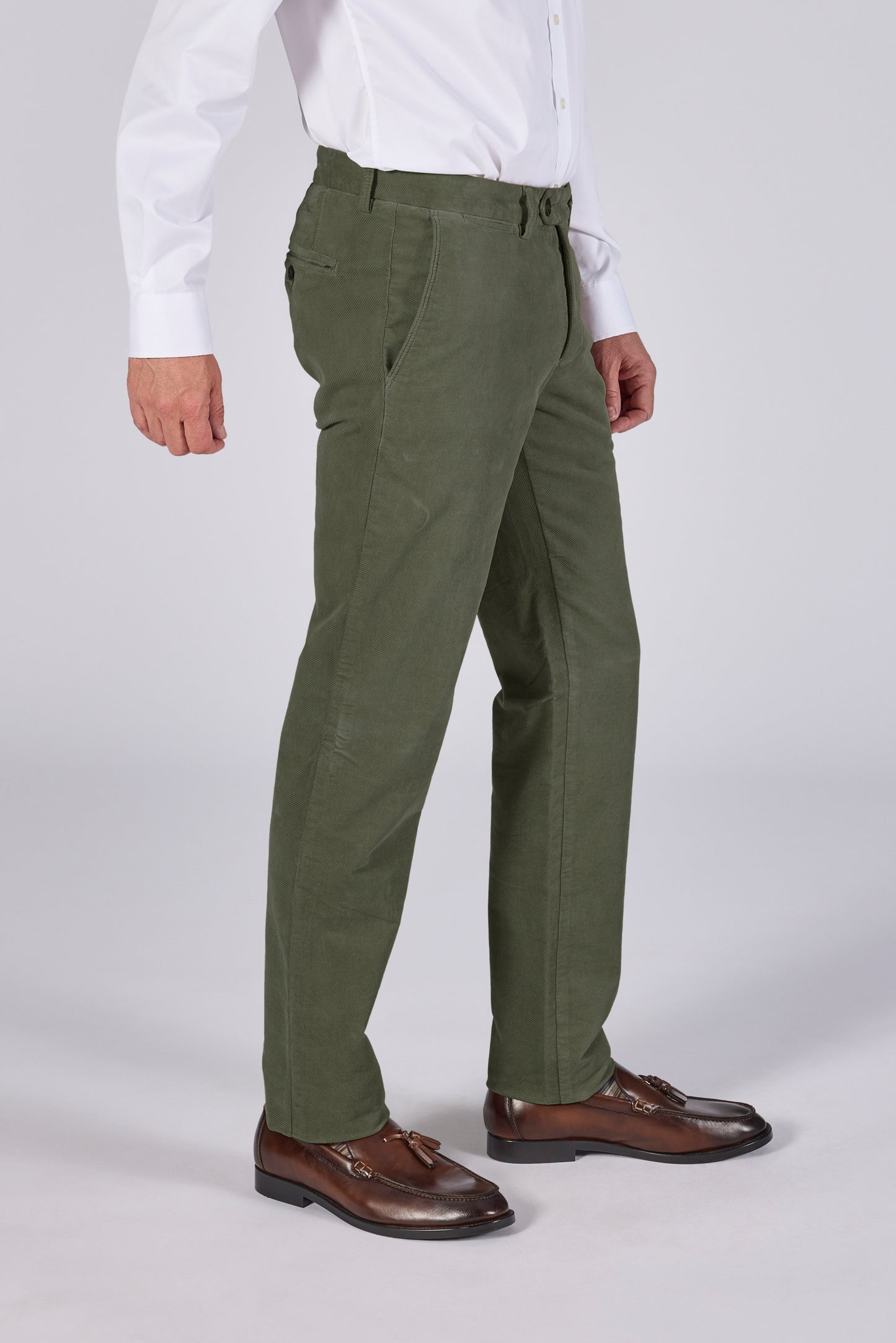 Beige corduroy moleskin regular fit trousers Zilton - Magnus-P 50/412