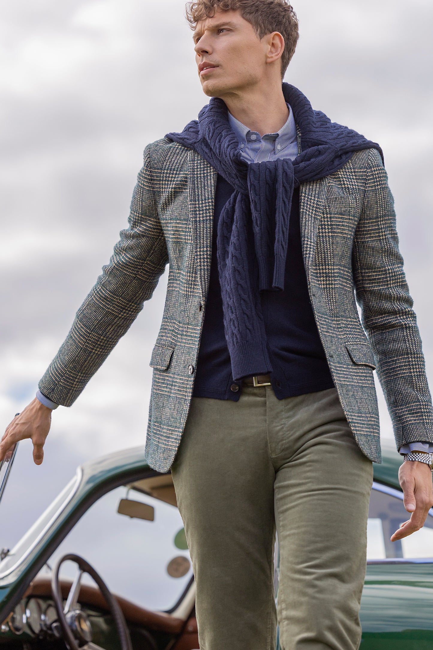 Beige corduroy moleskin regular fit trousers Zilton - Magnus-P 50/412