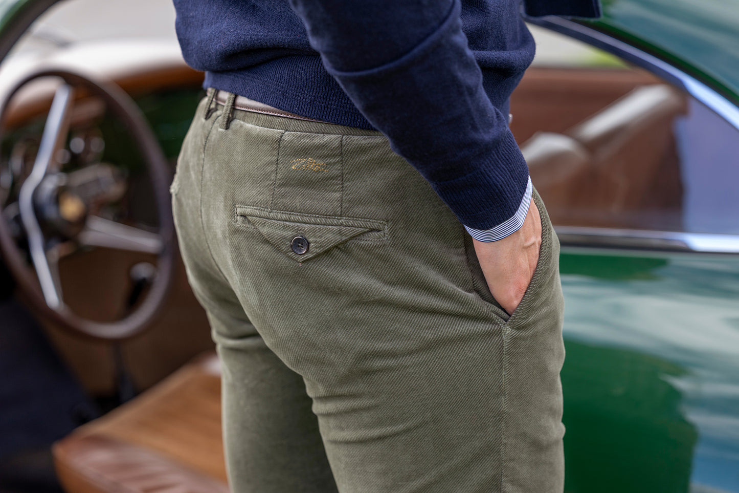 Beige corduroy moleskin regular fit trousers Zilton - Magnus-P 50/412