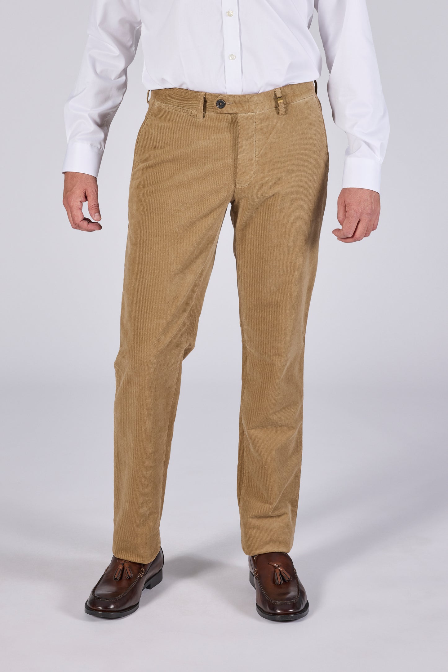 Beige corduroy moleskin regular fit trousers Zilton - Magnus-P 50/412