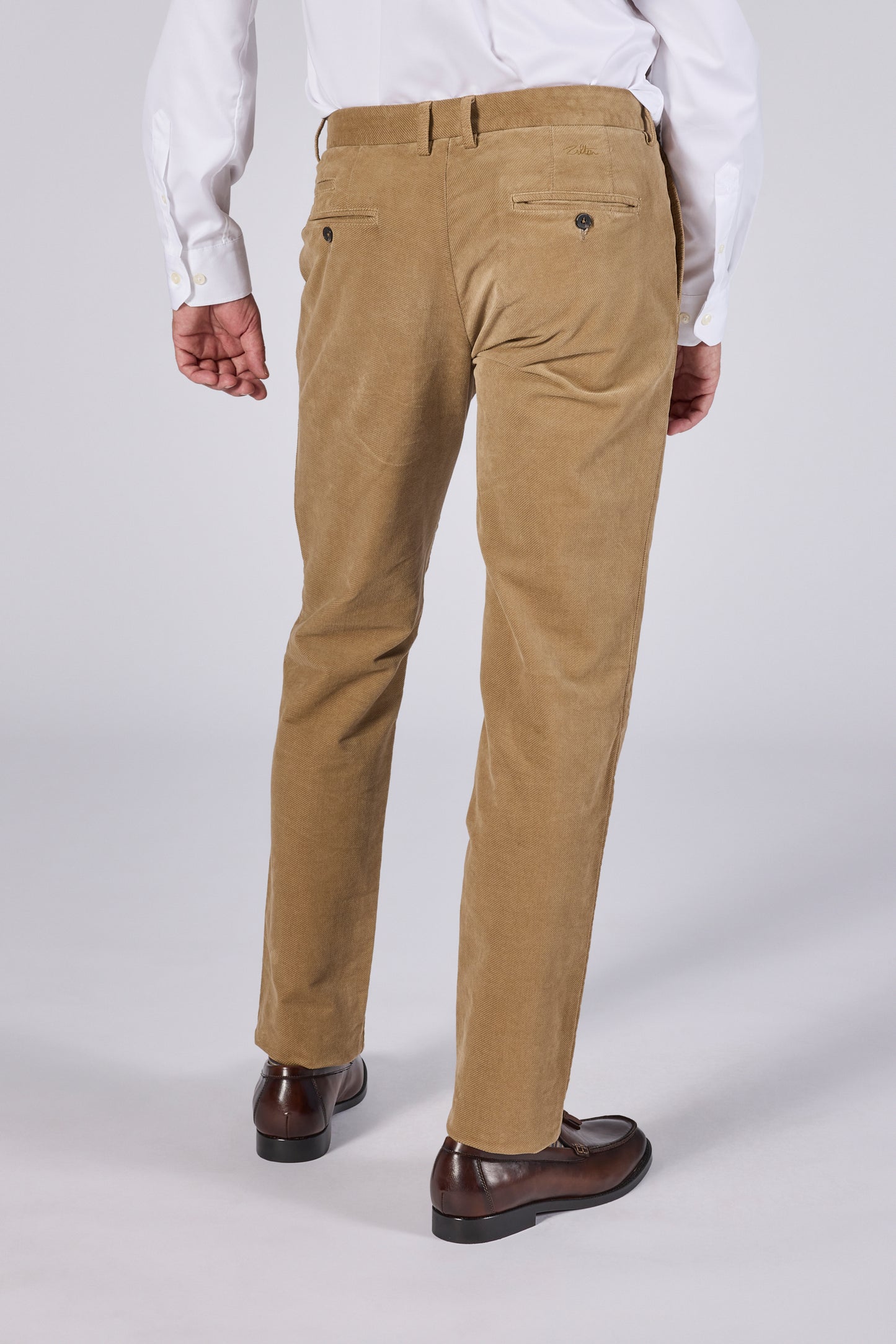 Beige corduroy moleskin regular fit trousers Zilton - Magnus-P 50/412
