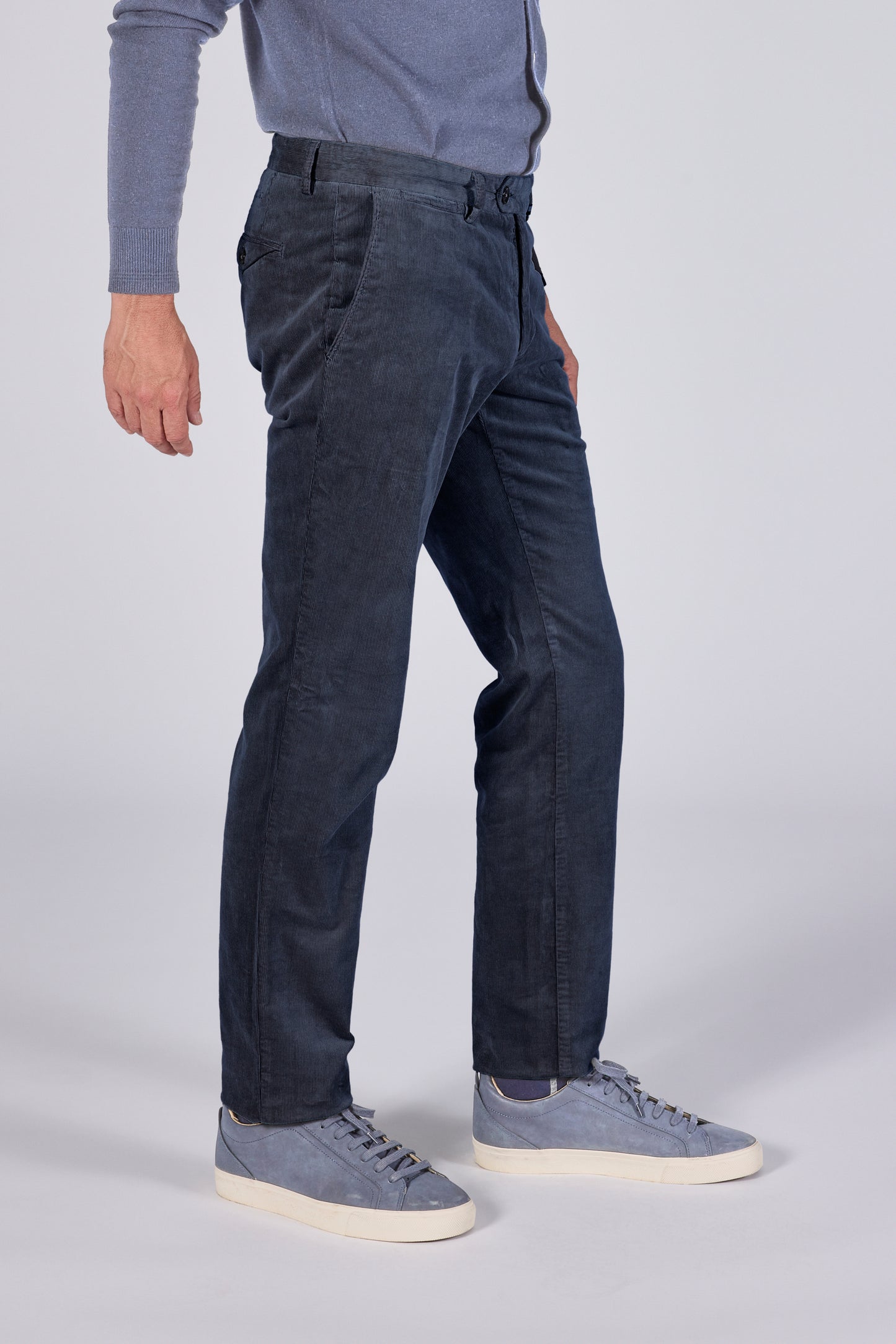 Navy corduroy regular fit broek Zilton - Magnus-P 52/384