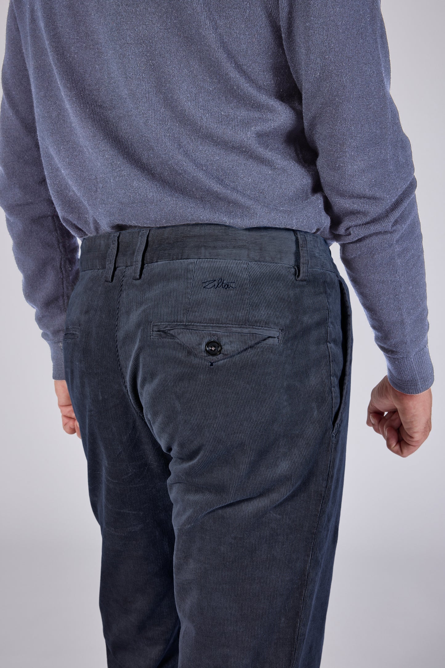 Navy corduroy regular fit broek Zilton - Magnus-P 52/384