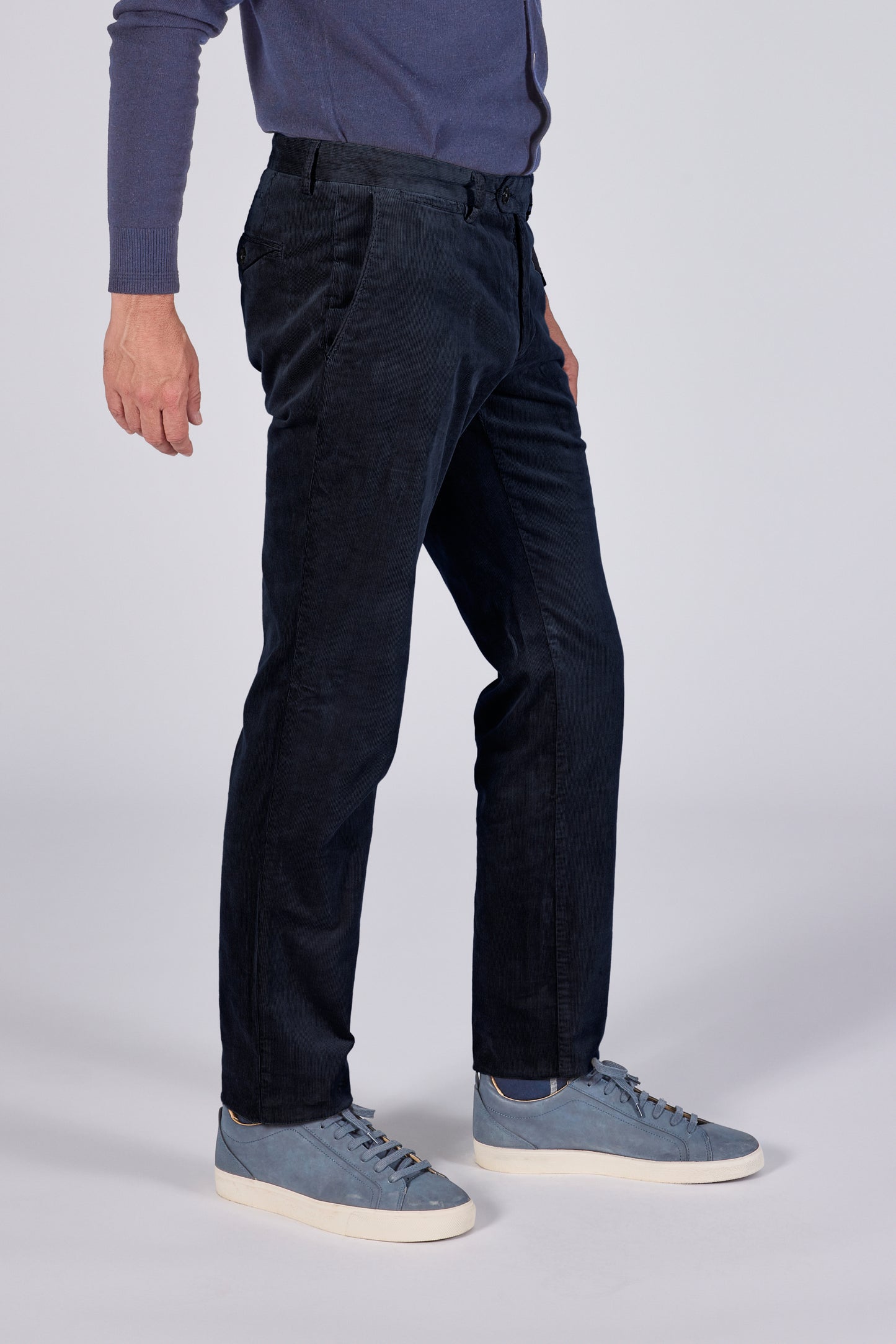 Navy corduroy regular fit broek Zilton - Magnus-P 52/384