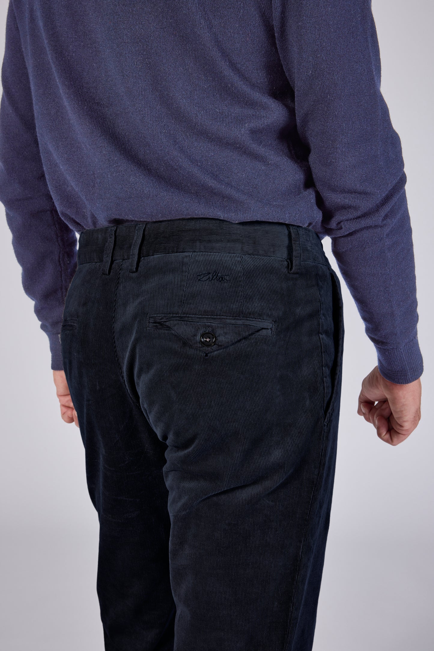 Navy corduroy regular fit broek Zilton - Magnus-P 52/384