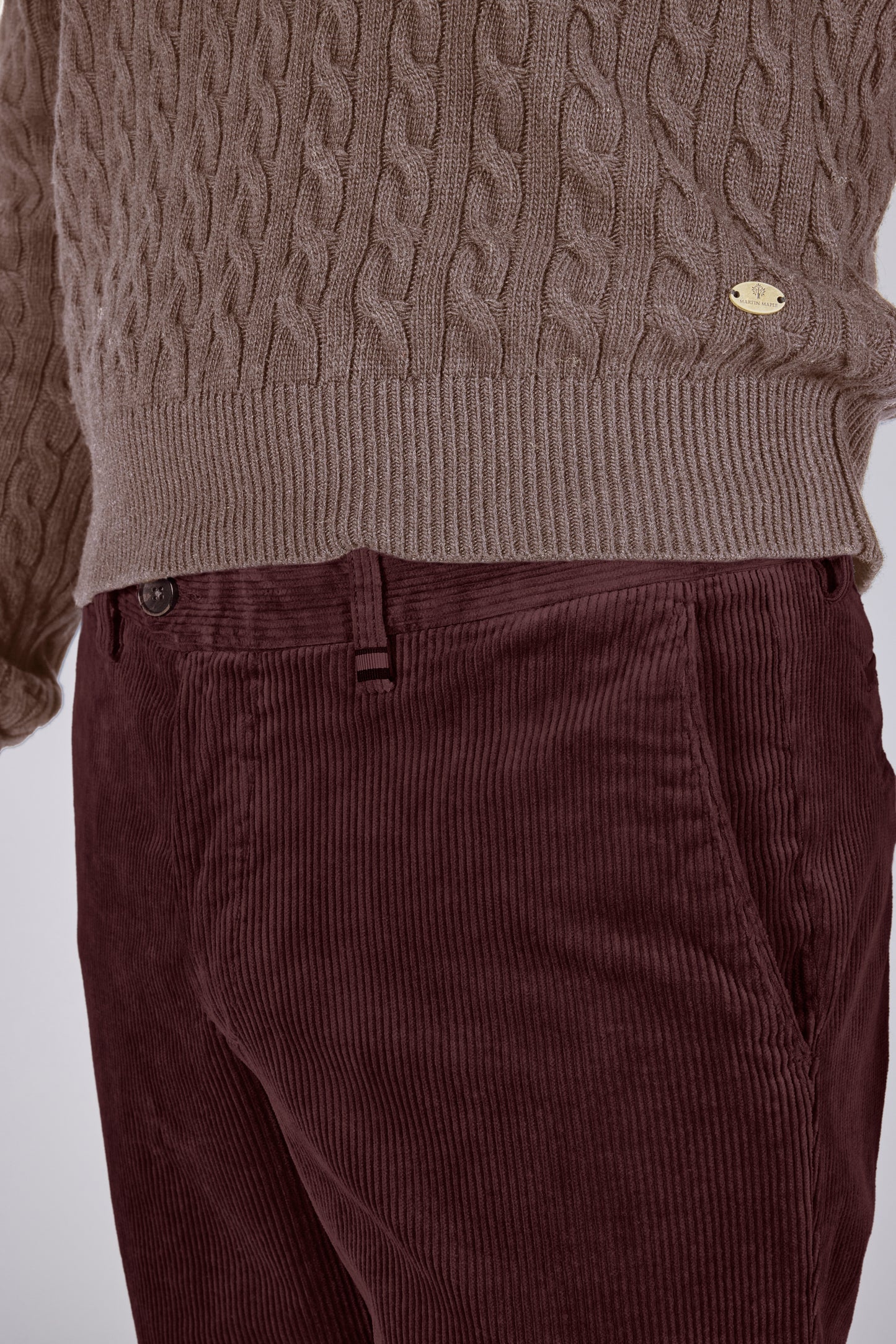 Beige corduroy regular fit trousers Zilton - Magnus-P 53/420
