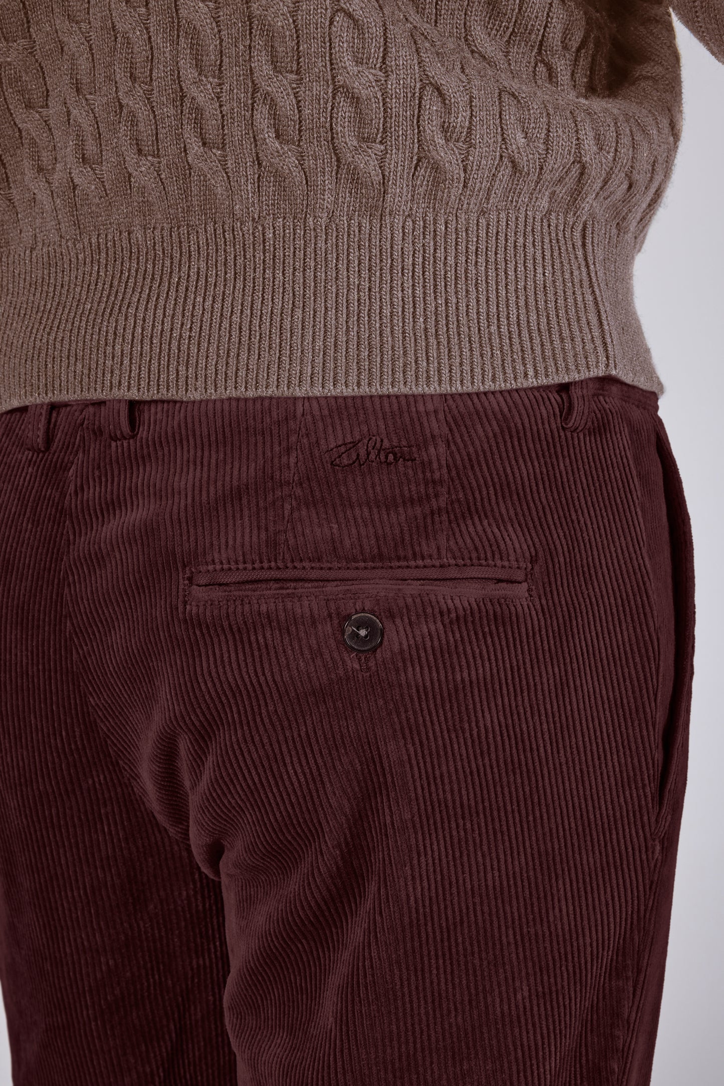 Beige corduroy regular fit trousers Zilton - Magnus-P 53/420