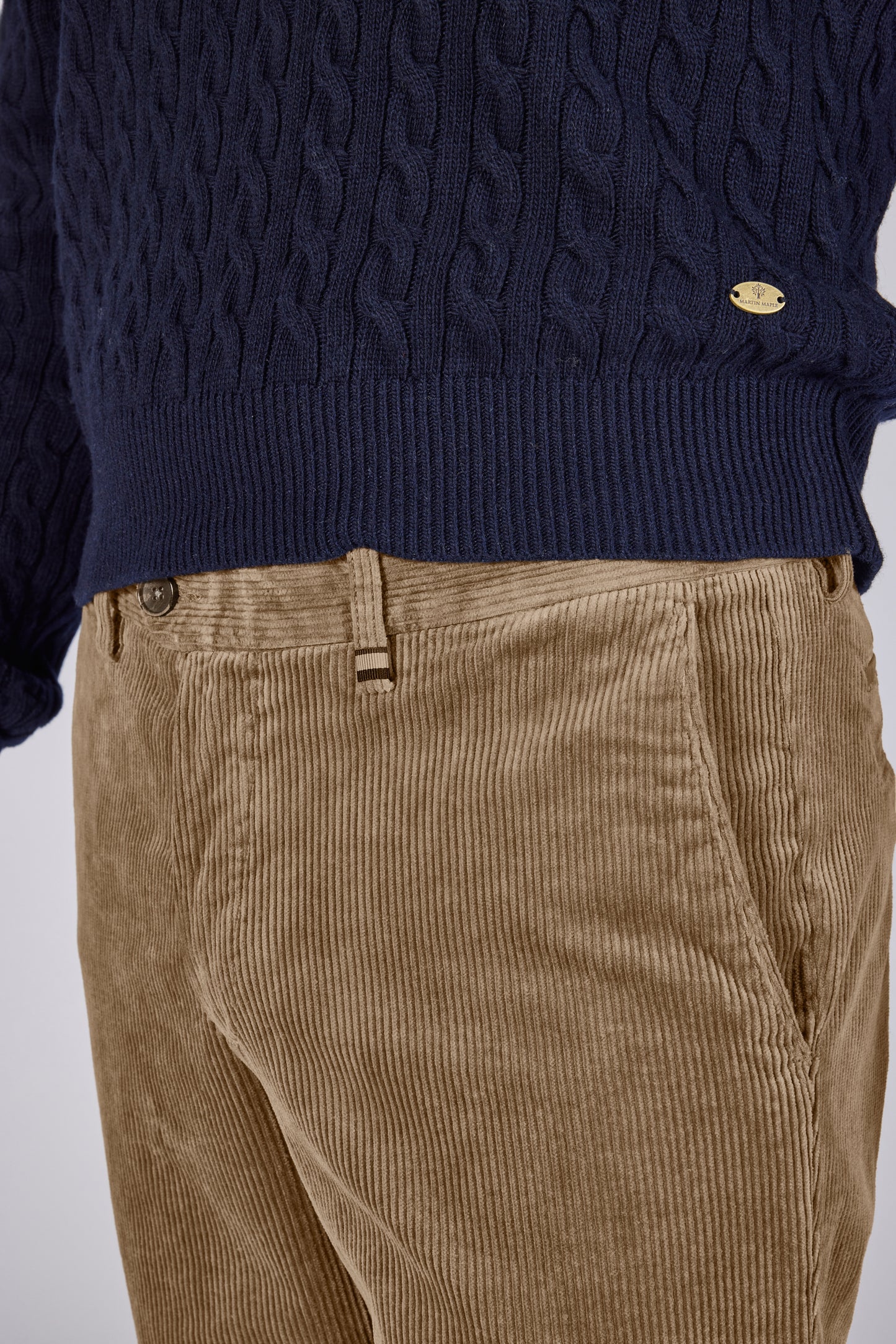 Beige corduroy regular fit trousers Zilton - Magnus-P 53/420
