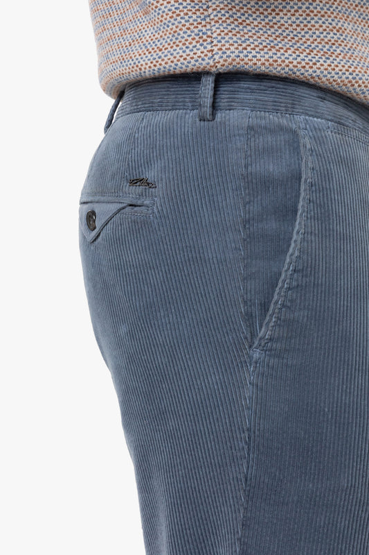 Blue corduroy regular fit trousers Magnus Zilton - 55/312
