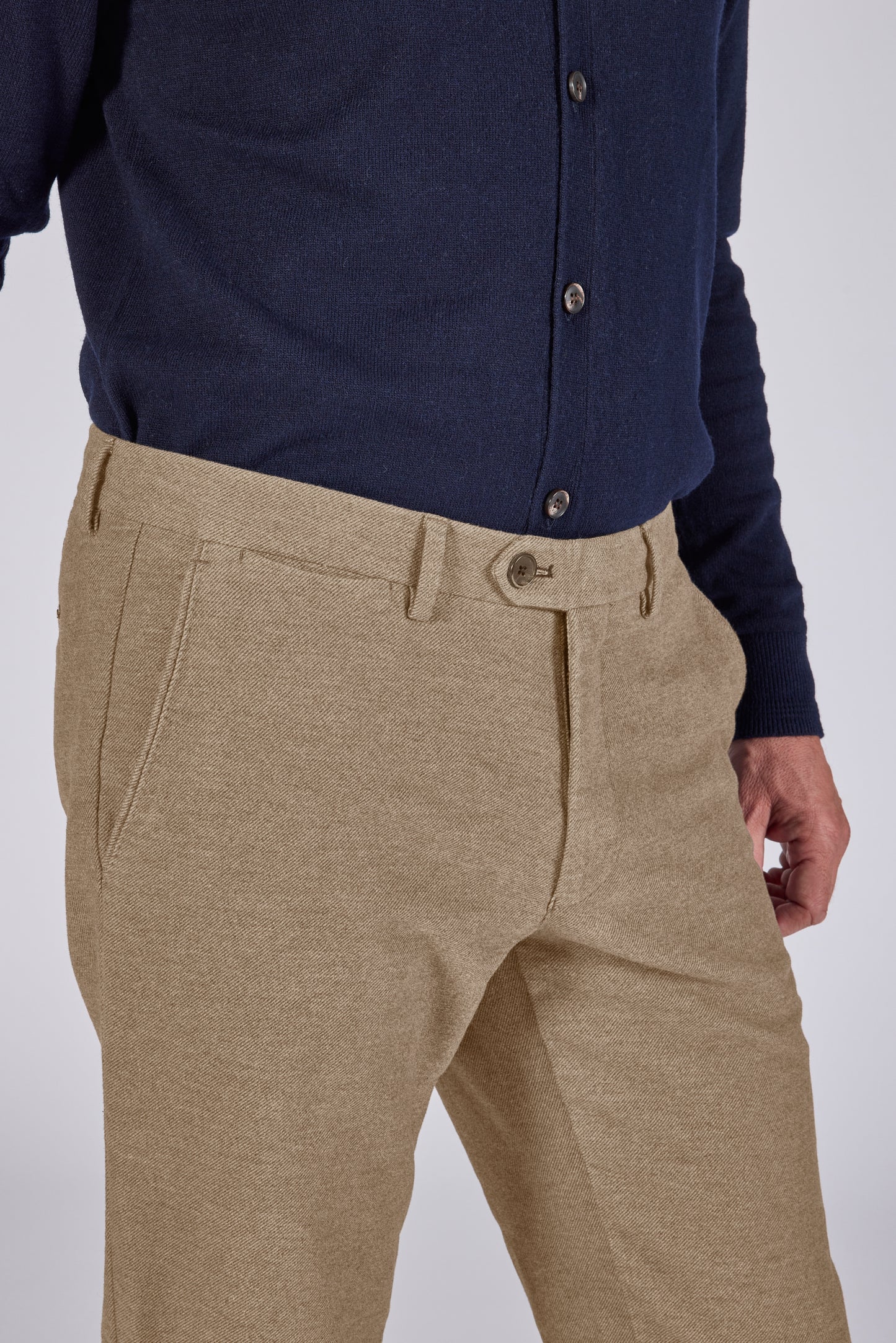 Dark beige cotton regualr fit trousers Zilton - Magnus 38/434