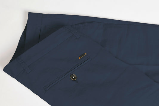 Navy structured regular fit trousers Zilton - Magnus 59/383