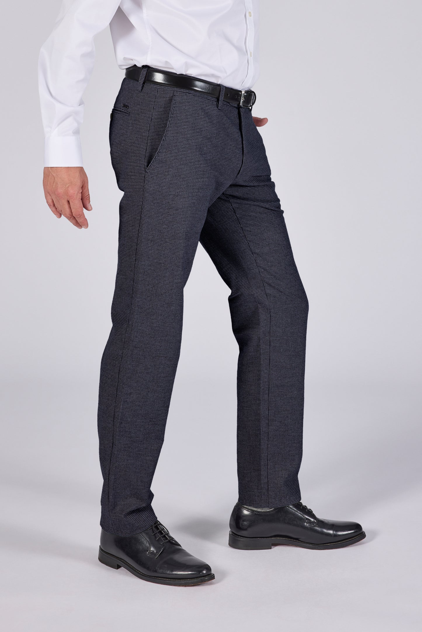 navy geruite katoenen regular fit broek Zilton - Magnus 71/390