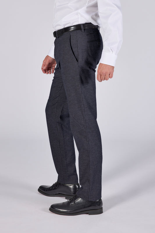 navy geruite katoenen regular fit broek Zilton - Magnus 71/390