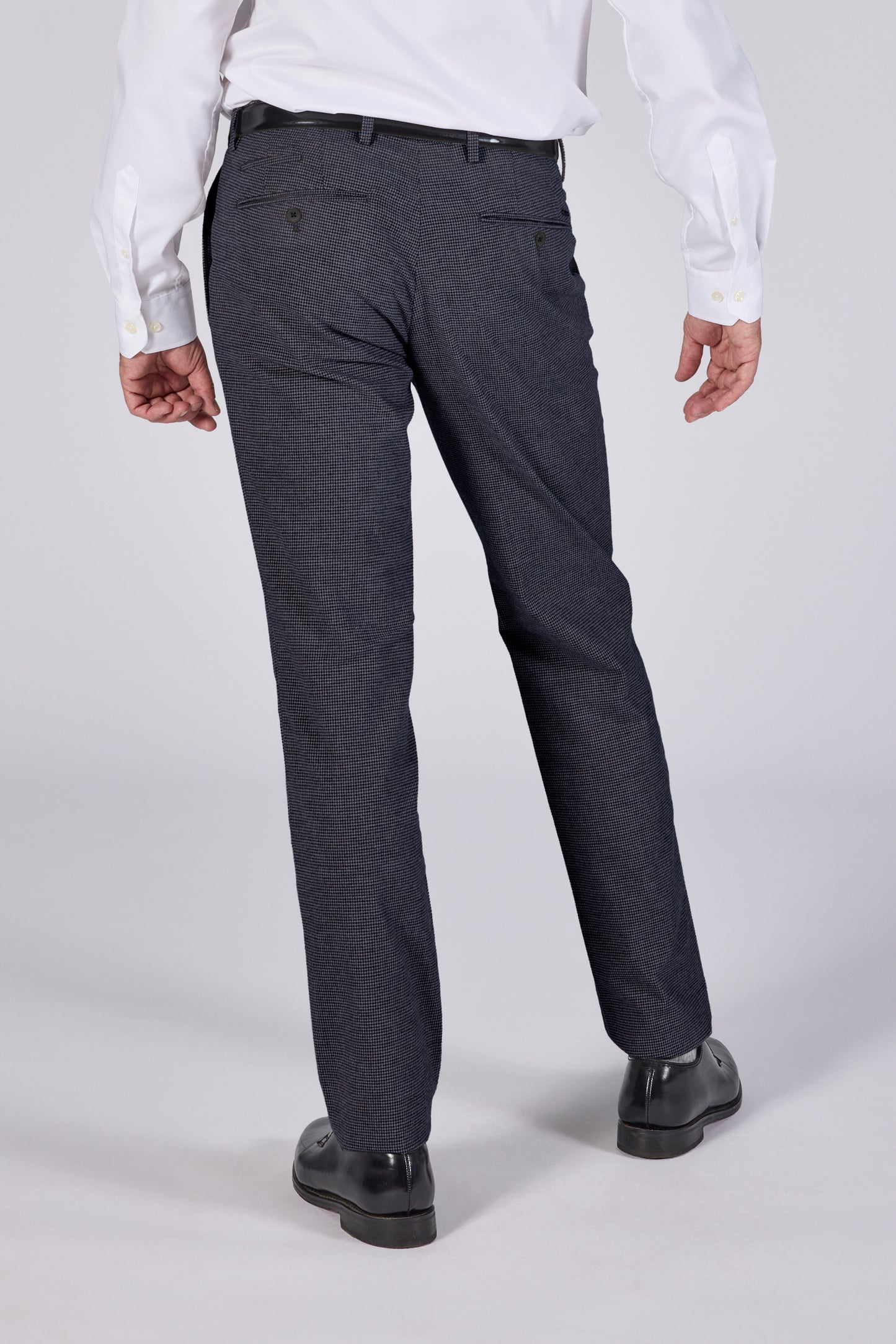 navy geruite katoenen regular fit broek Zilton - Magnus 71/390