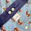 Blue striped cotton boxershorts with tigers Sixtine's -Manon