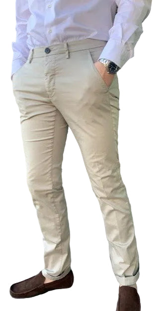 Ecru slim fit trousers Torino Mason's - MBE097/480