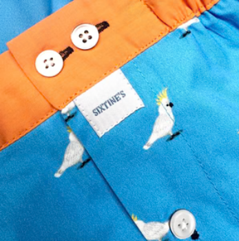 Blue cotton boxershorts with toucans Sixtine's - Maya