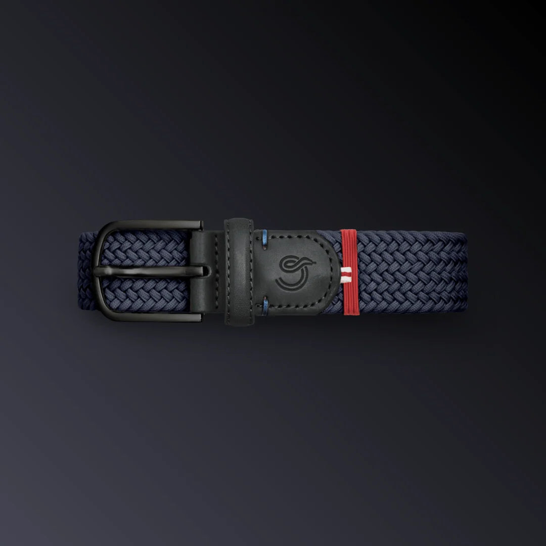 Navy katoenen elastische riem La Boucle - Memphis